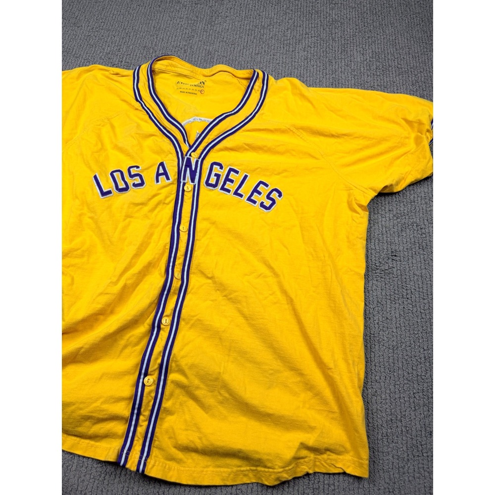 Evolution In Design Los Angeles 23 Baseball Jersey Yellow Purple Mens 6XL